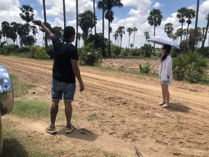カンボジアウドンの投資用の土地視察